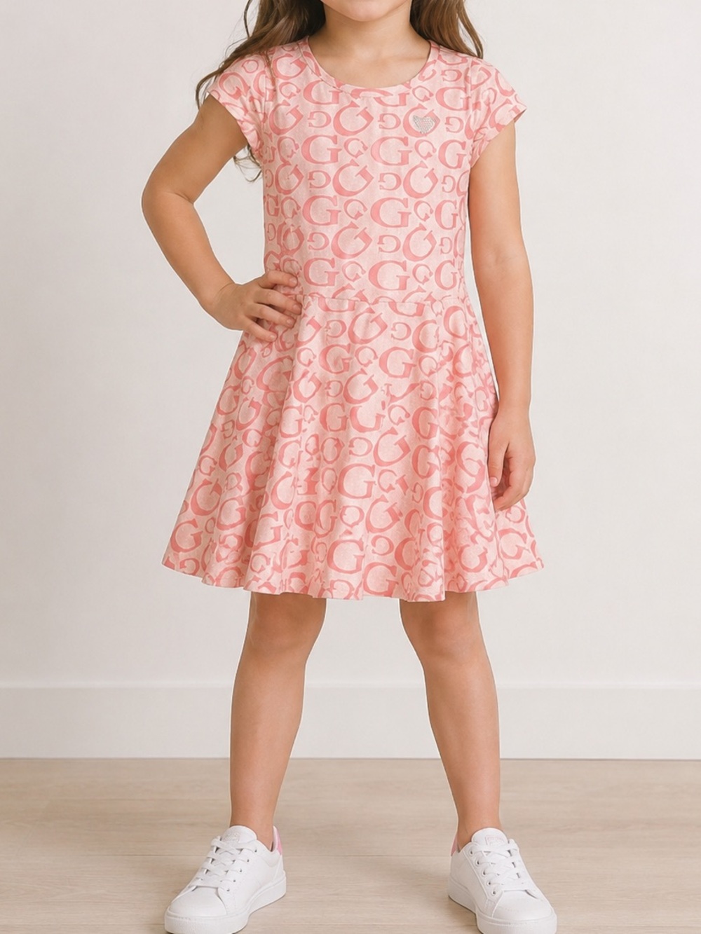 Guess Kids Pink Patterned Dress S(4)